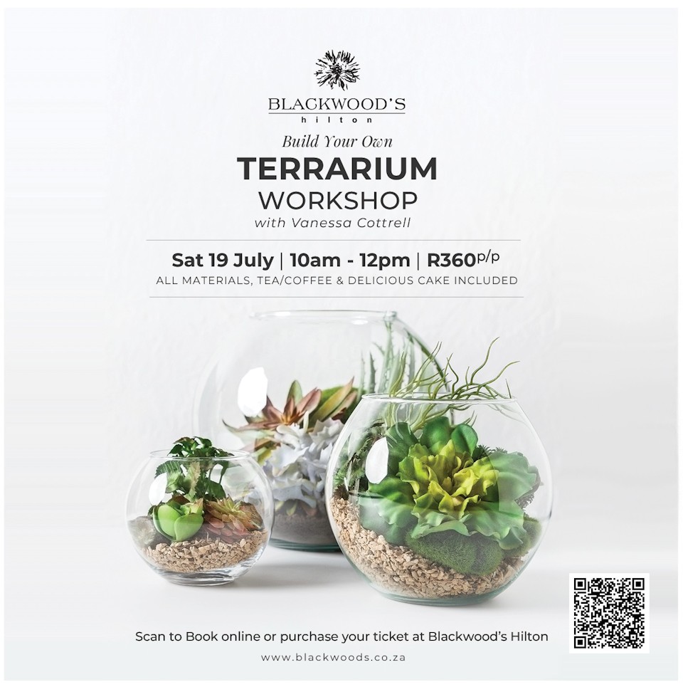 19 july hilton blackwwods terrarium workshop