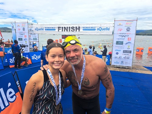 Mark and Isabella Fish 2023 finish