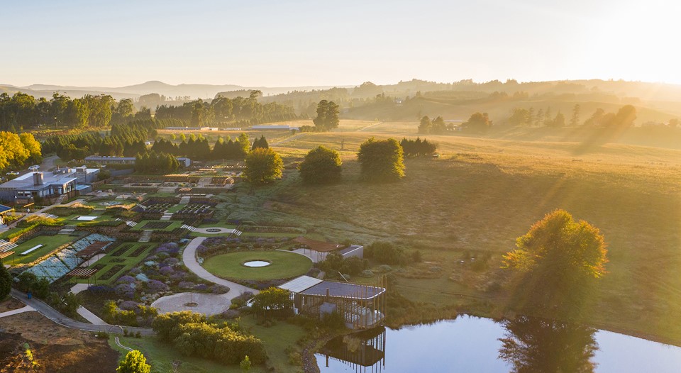 The Brahman Hills Garden sunrise view