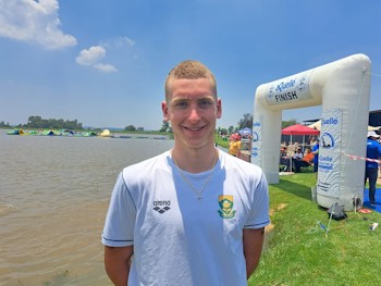 Matthew Caldwell winner of mens 1.2 and 3km