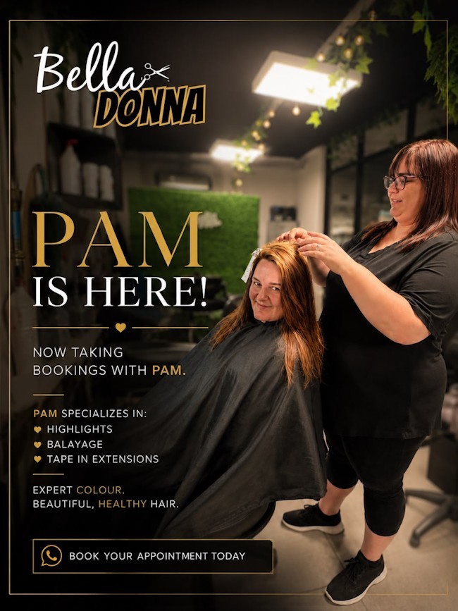 bella donna welcomes Pam