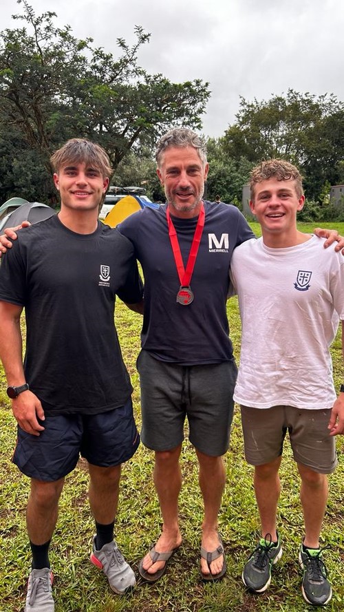 Jarred van Alphen Old Trevertonian John Collins and Kai Broom