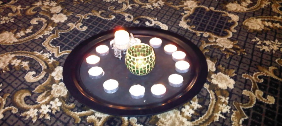 angel mums circle of candles